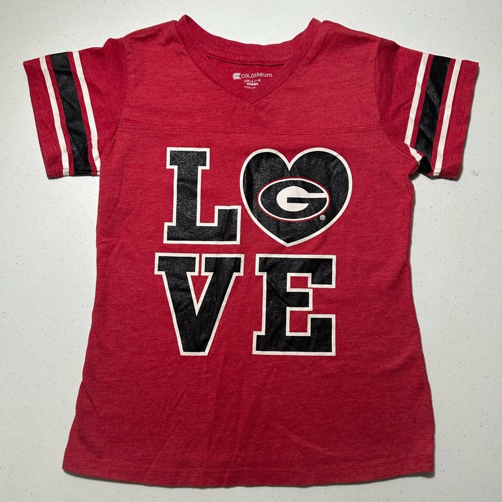 Colosseum Georgia Bulldogs team T-shirt‎ girls size 7/8 medium